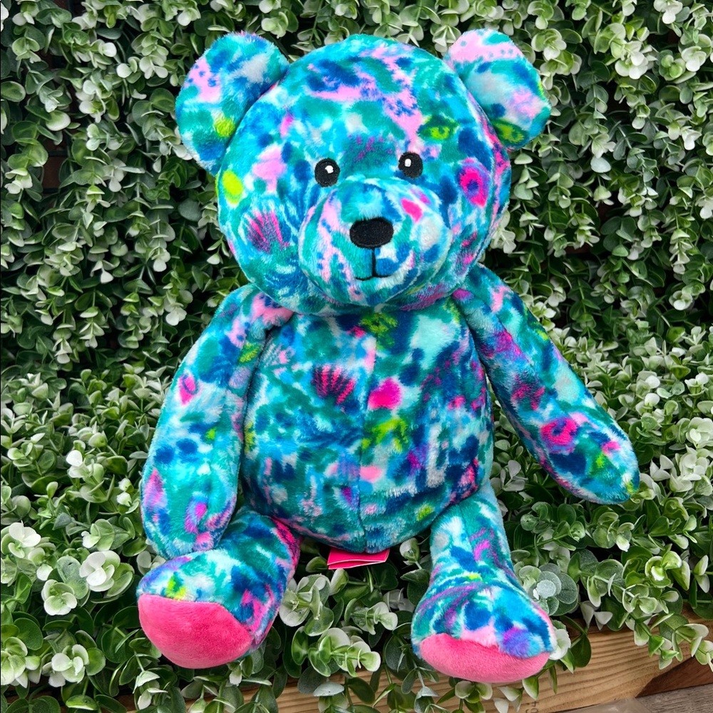 Lilly Pulitzer Rare Multi Dive Bar Plush Lilly Bear NWT